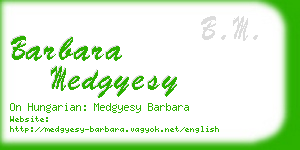 barbara medgyesy business card